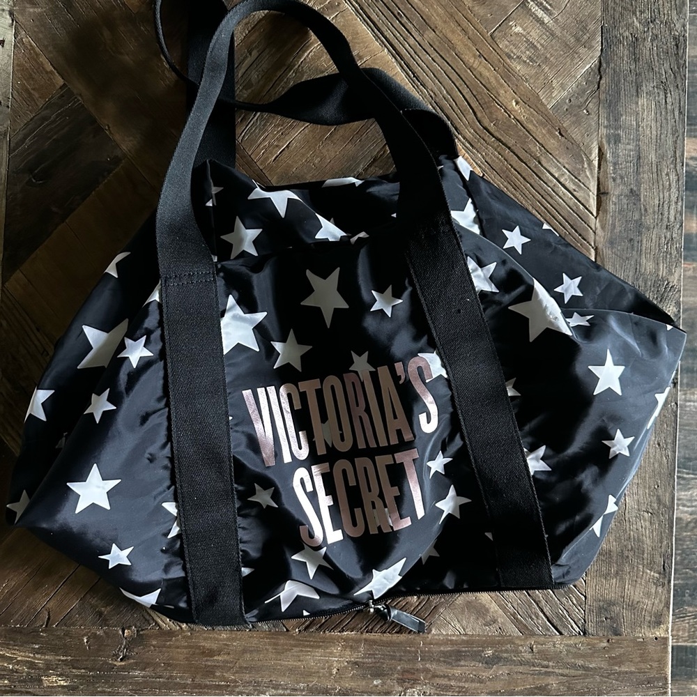 Victoria's Secret Black Bag with Star Pattern